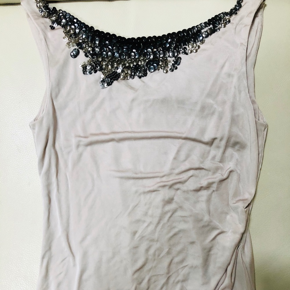 Sequined tank top